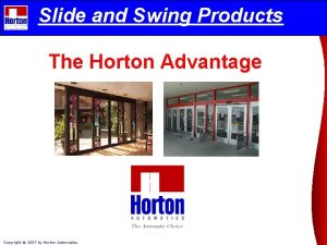 Horton Slide and Swing Products Logo